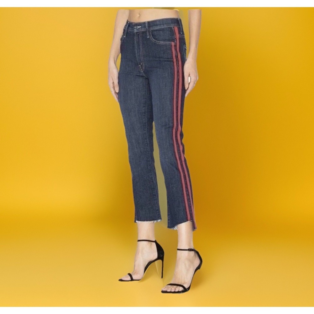 Mother Jeans Insider Crop Step Fray Speed Racer Wash Raw Hem Women Sz 26